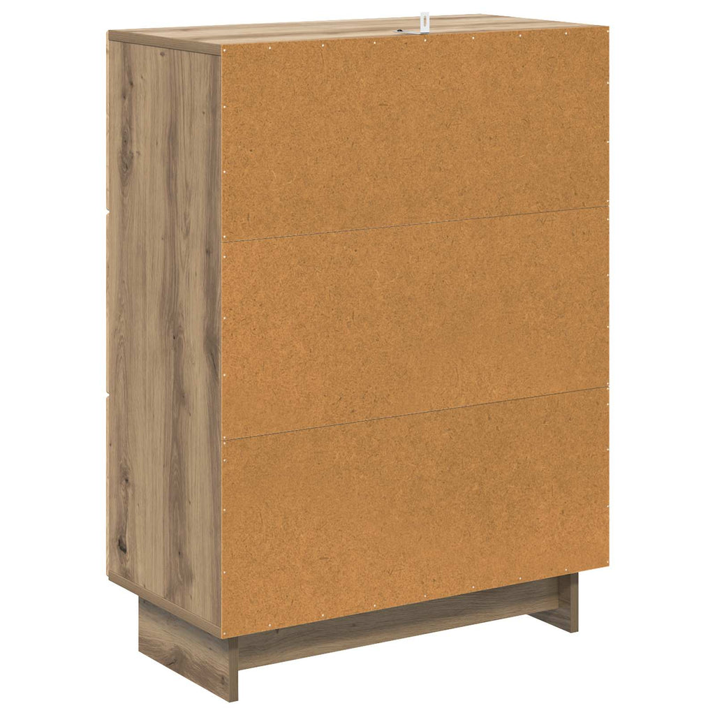 Schubladenschrank Artisan-Eiche 66 x 34,5 x 90 cm Holzwerkstoff