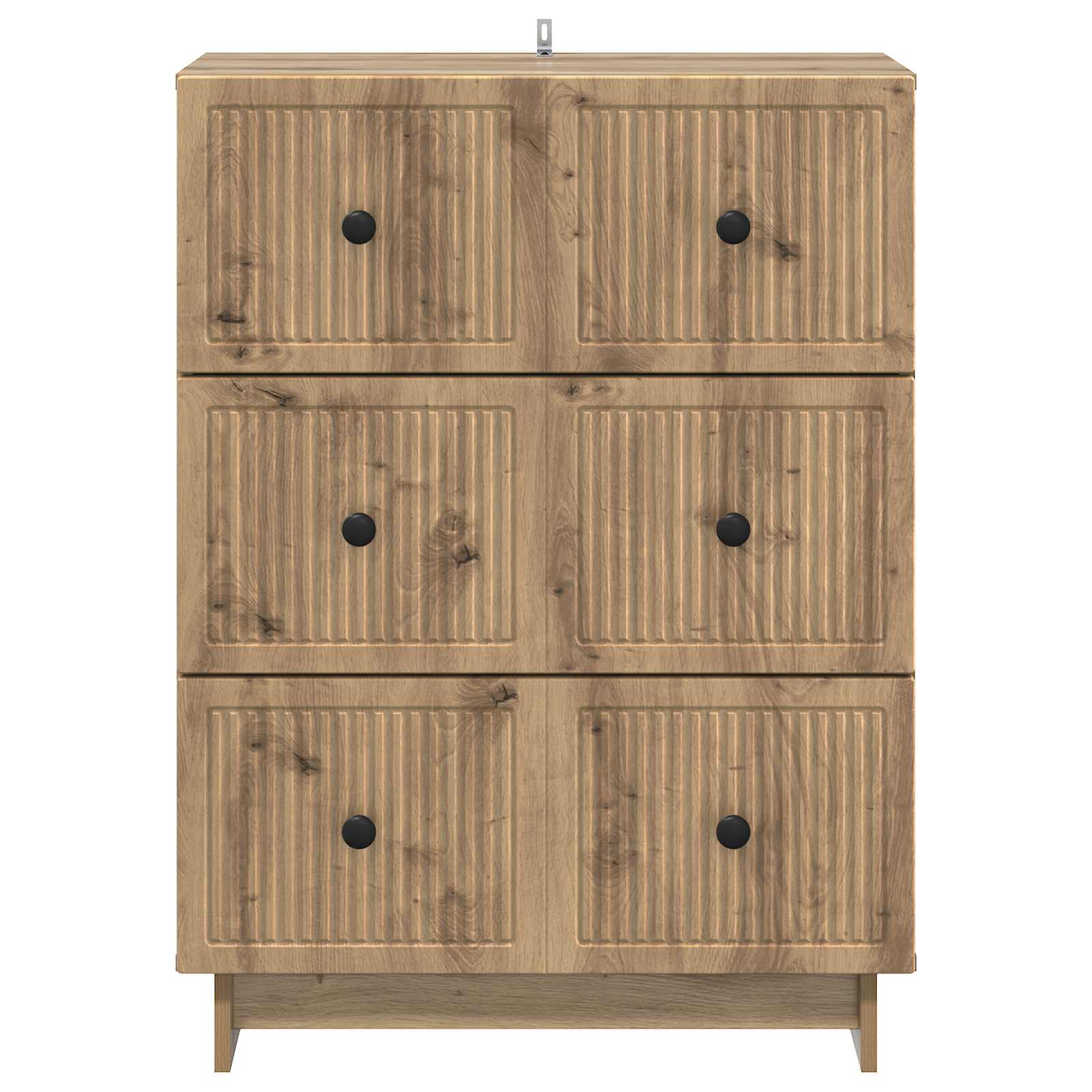 Schubladenschrank Artisan-Eiche 66 x 34,5 x 90 cm Holzwerkstoff