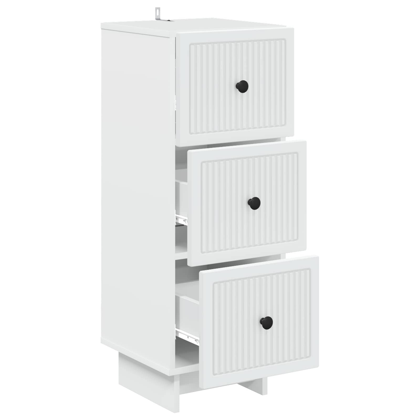 Schubladenschrank Weiß 33 x 34,5 x 90 cm Holzwerkstoff