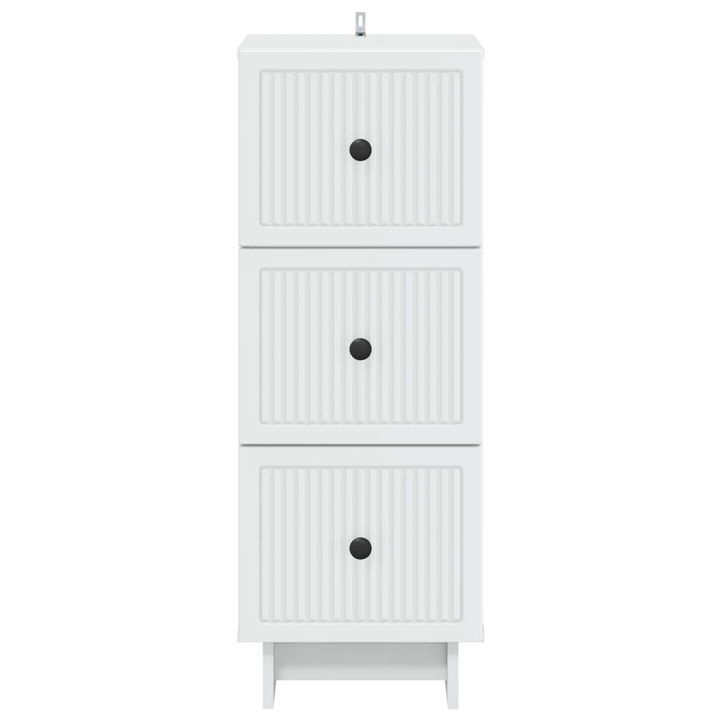 Schubladenschrank Weiß 33 x 34,5 x 90 cm Holzwerkstoff
