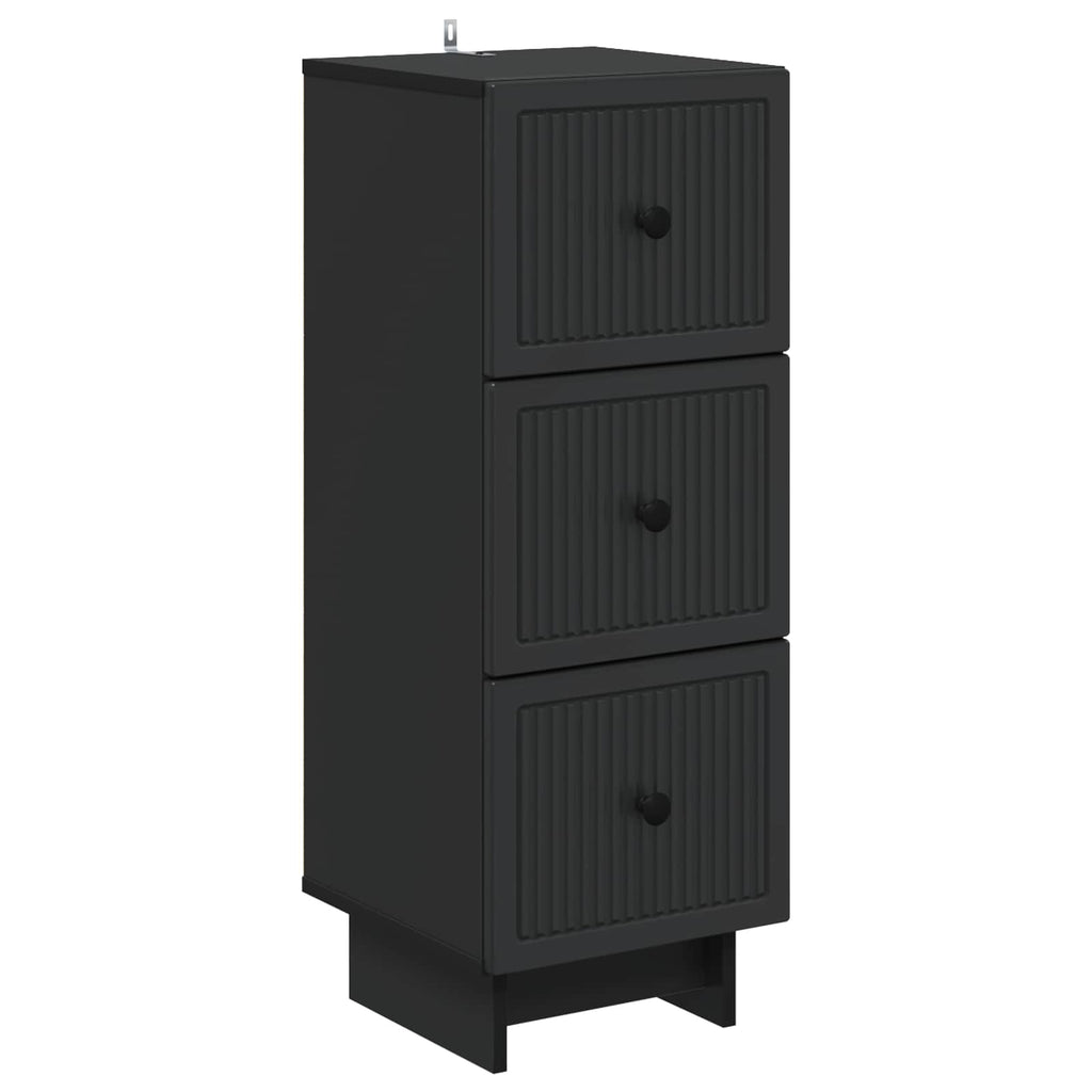 Schubladenschrank Schwarz 33 x 34,5 x 90 cm Holzwerkstoff