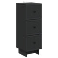 Schubladenschrank Schwarz 33 x 34,5 x 90 cm Holzwerkstoff