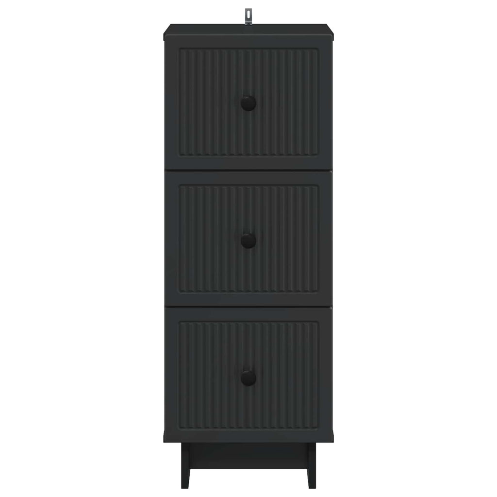 Schubladenschrank Schwarz 33 x 34,5 x 90 cm Holzwerkstoff