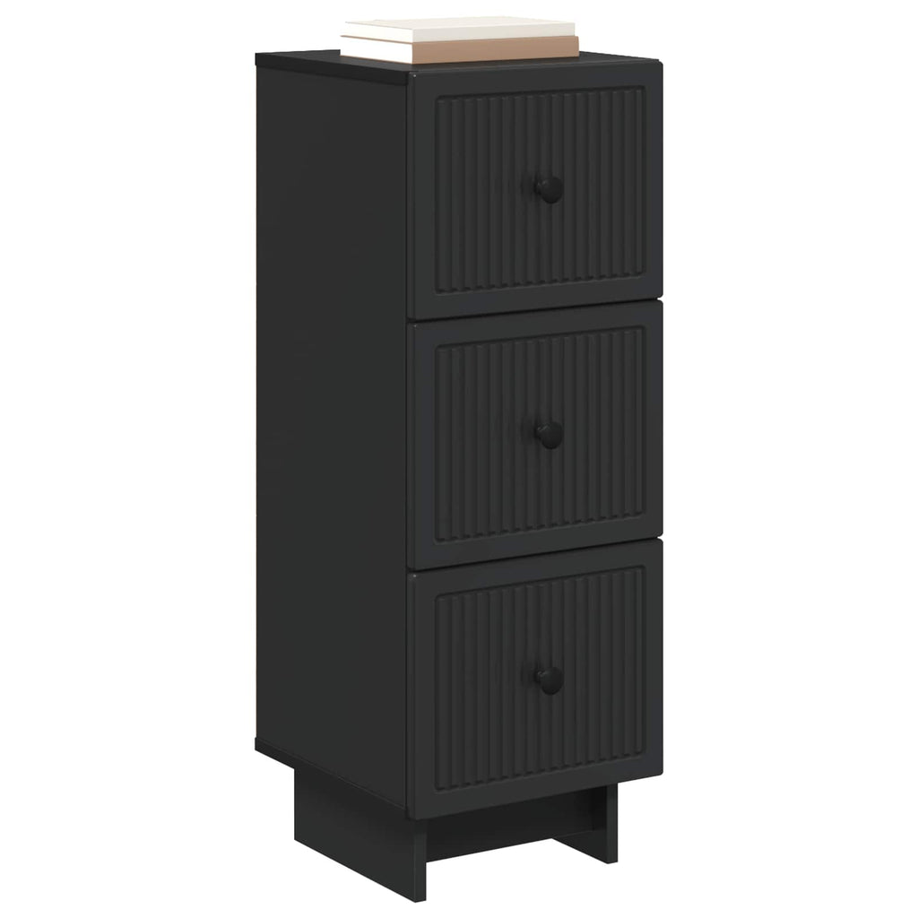 Schubladenschrank Schwarz 33 x 34,5 x 90 cm Holzwerkstoff