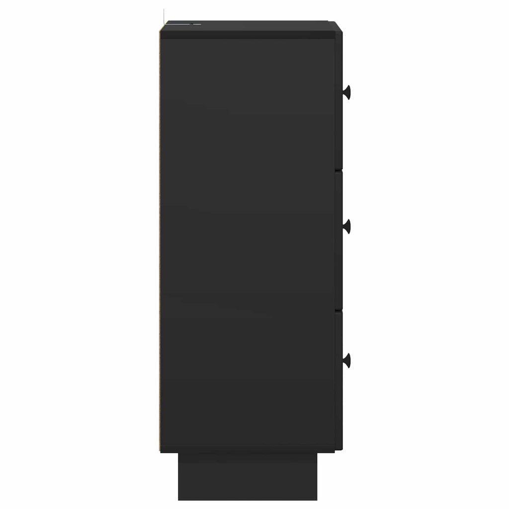 Schubladenschrank Schwarz 33 x 34,5 x 90 cm Holzwerkstoff