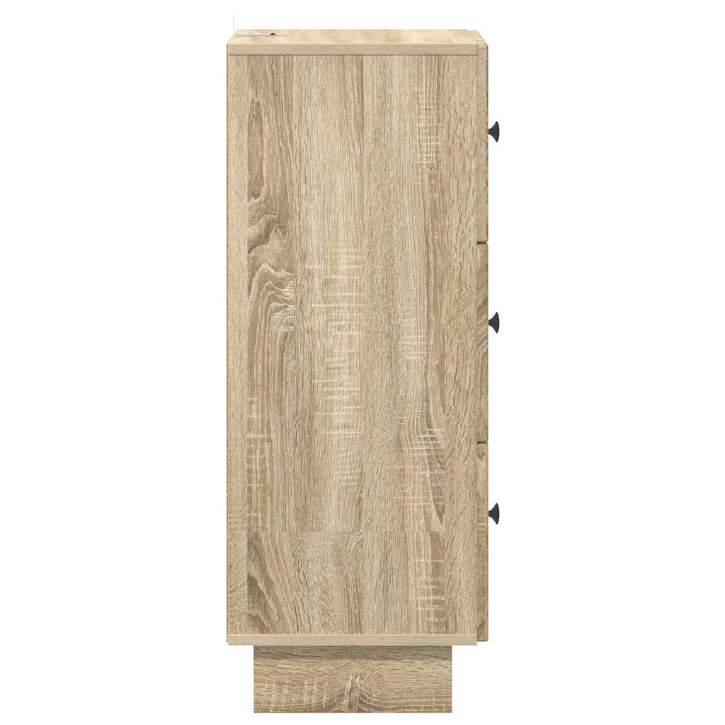 Schubladenschrank Sonoma-Eiche 33 x 34,5 x 90 cm Holzwerkstoff
