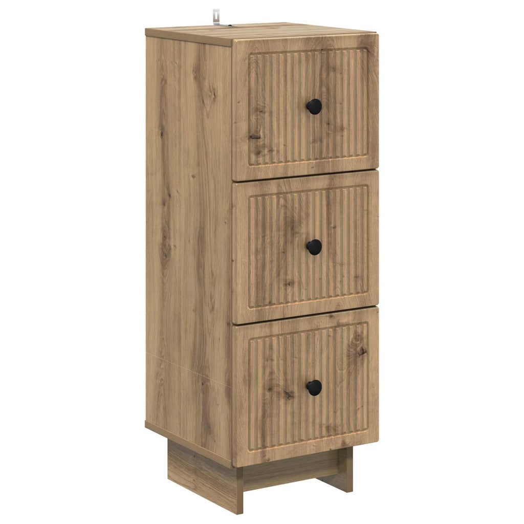 Schubladenschrank Artisan-Eiche 33 x 34,5 x 90 cm Holzwerkstoff