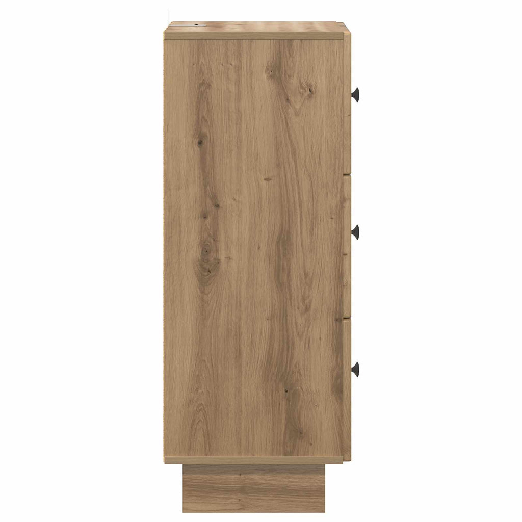 Schubladenschrank Artisan-Eiche 33 x 34,5 x 90 cm Holzwerkstoff