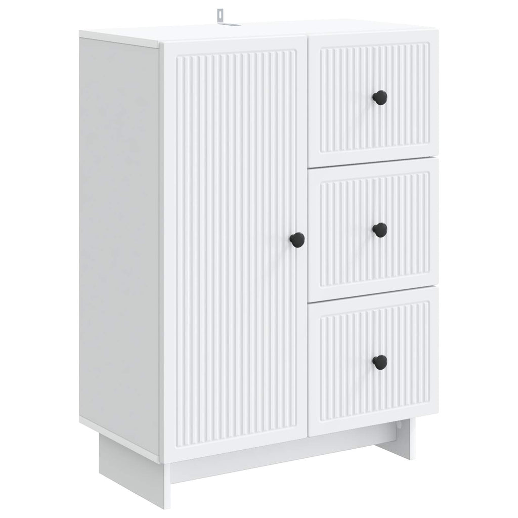Sideboard mit Schubladen Weiß 66 x 34,5 x 90 cm Holzwerkstoff
