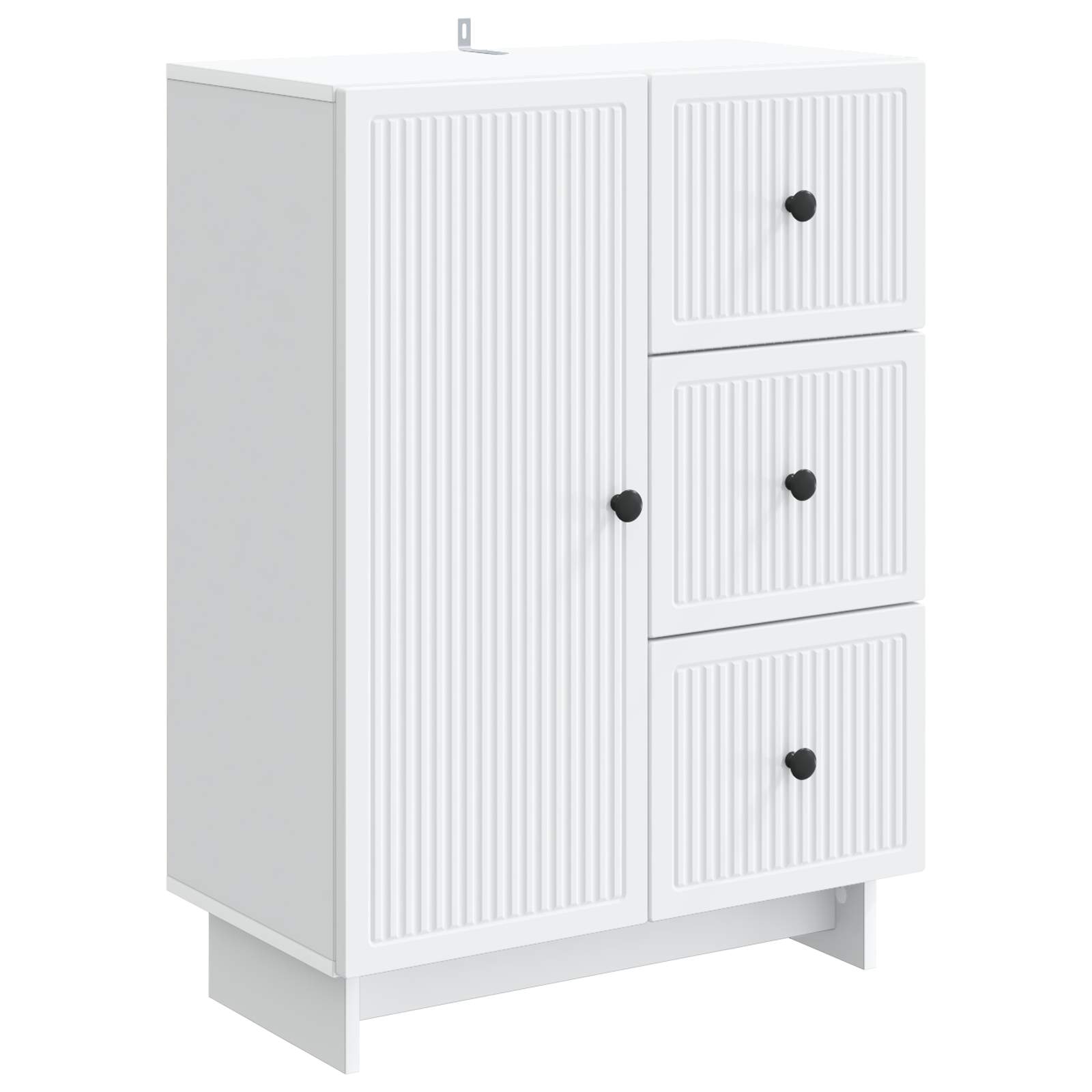 Sideboard mit Schubladen Weiß 66 x 34,5 x 90 cm Holzwerkstoff