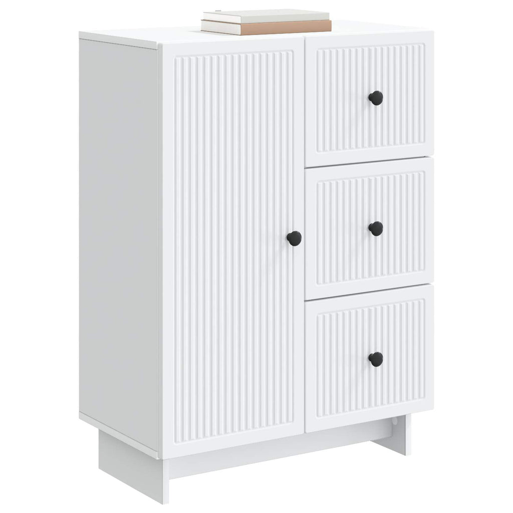 Sideboard mit Schubladen Weiß 66 x 34,5 x 90 cm Holzwerkstoff