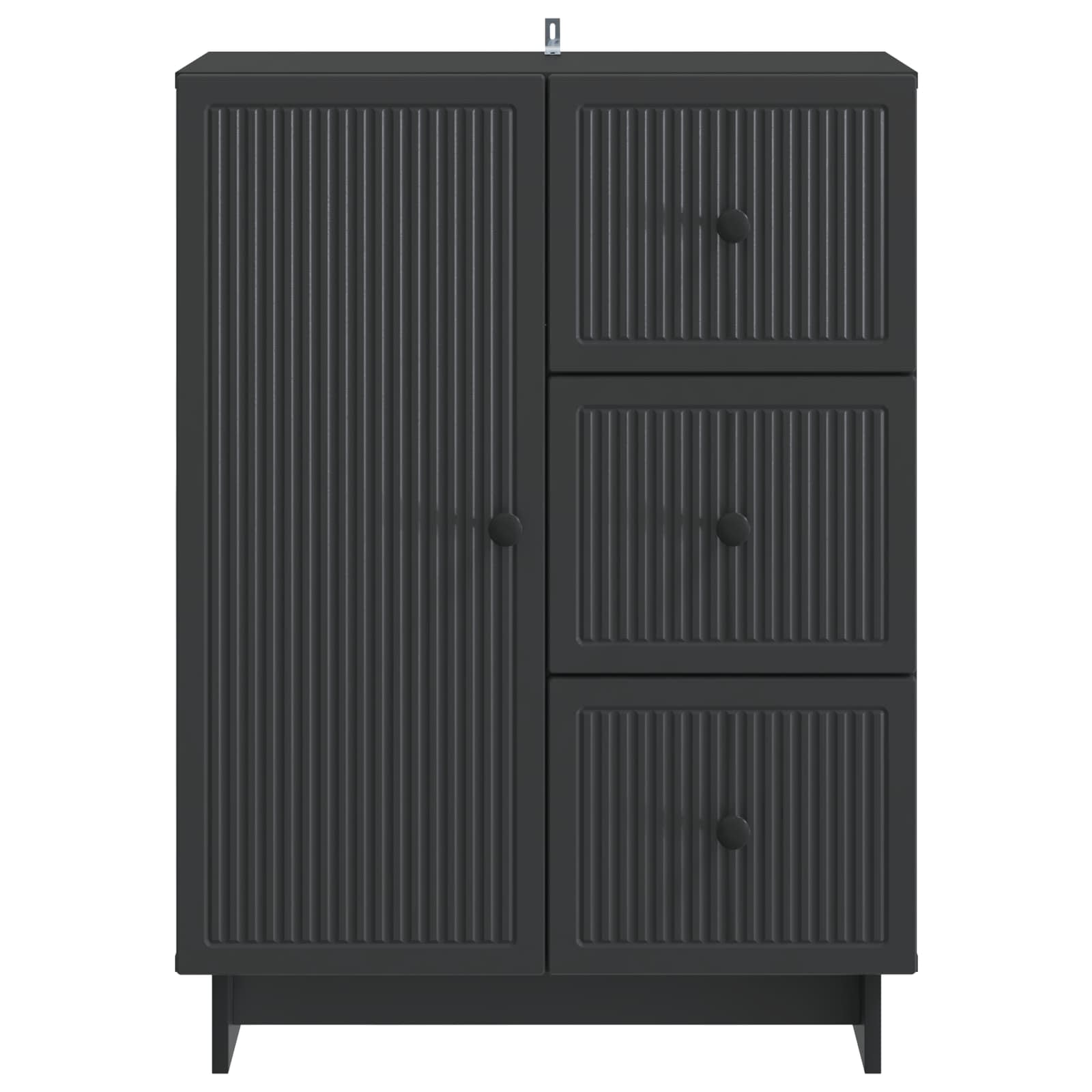Sideboard Schwarz 66 x 34,5 x 90 cm Holzwerkstoff