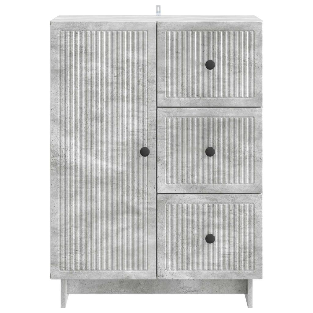 Sideboard Betongrau 66 x 34,5 x 90 cm Holzwerkstoff