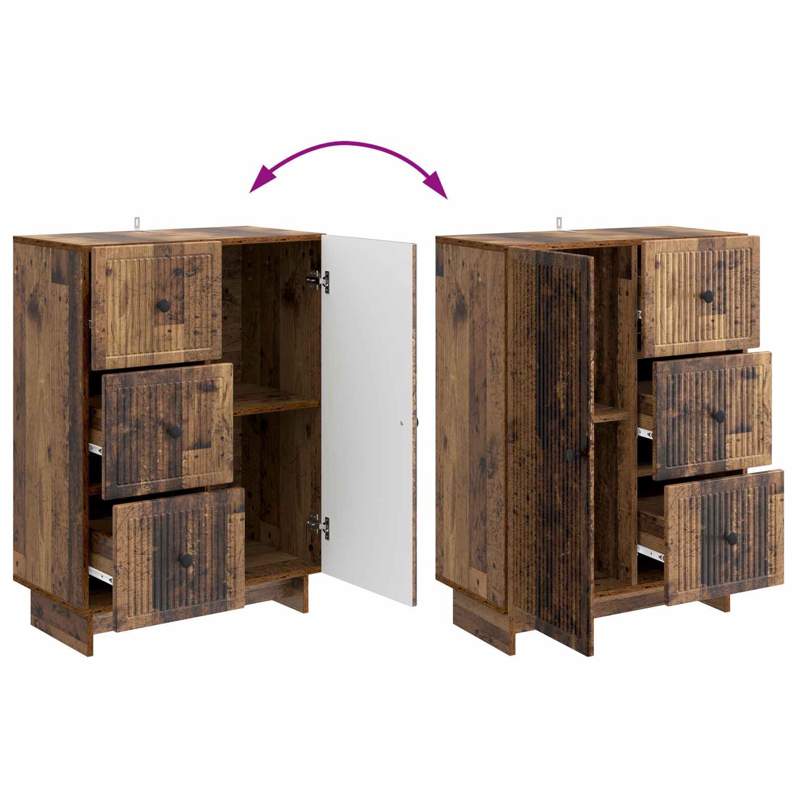 Sideboard Altholz 66 x 34,5 x 90 cm Holzwerkstoff