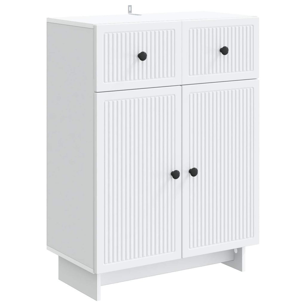 Sideboard mit Schubladen Weiß 66 x 34,5 x 90 cm Holzwerkstoff