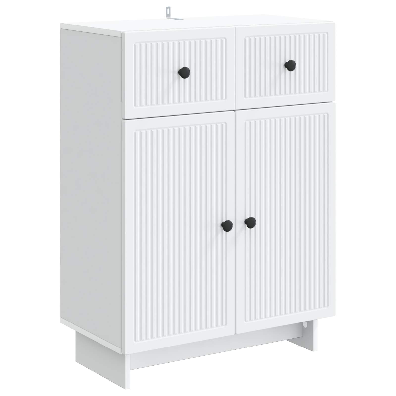 Sideboard mit Schubladen Weiß 66 x 34,5 x 90 cm Holzwerkstoff