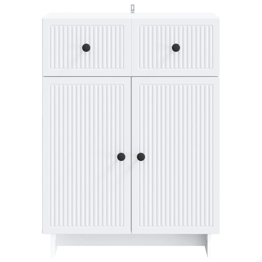 Sideboard mit Schubladen Weiß 66 x 34,5 x 90 cm Holzwerkstoff