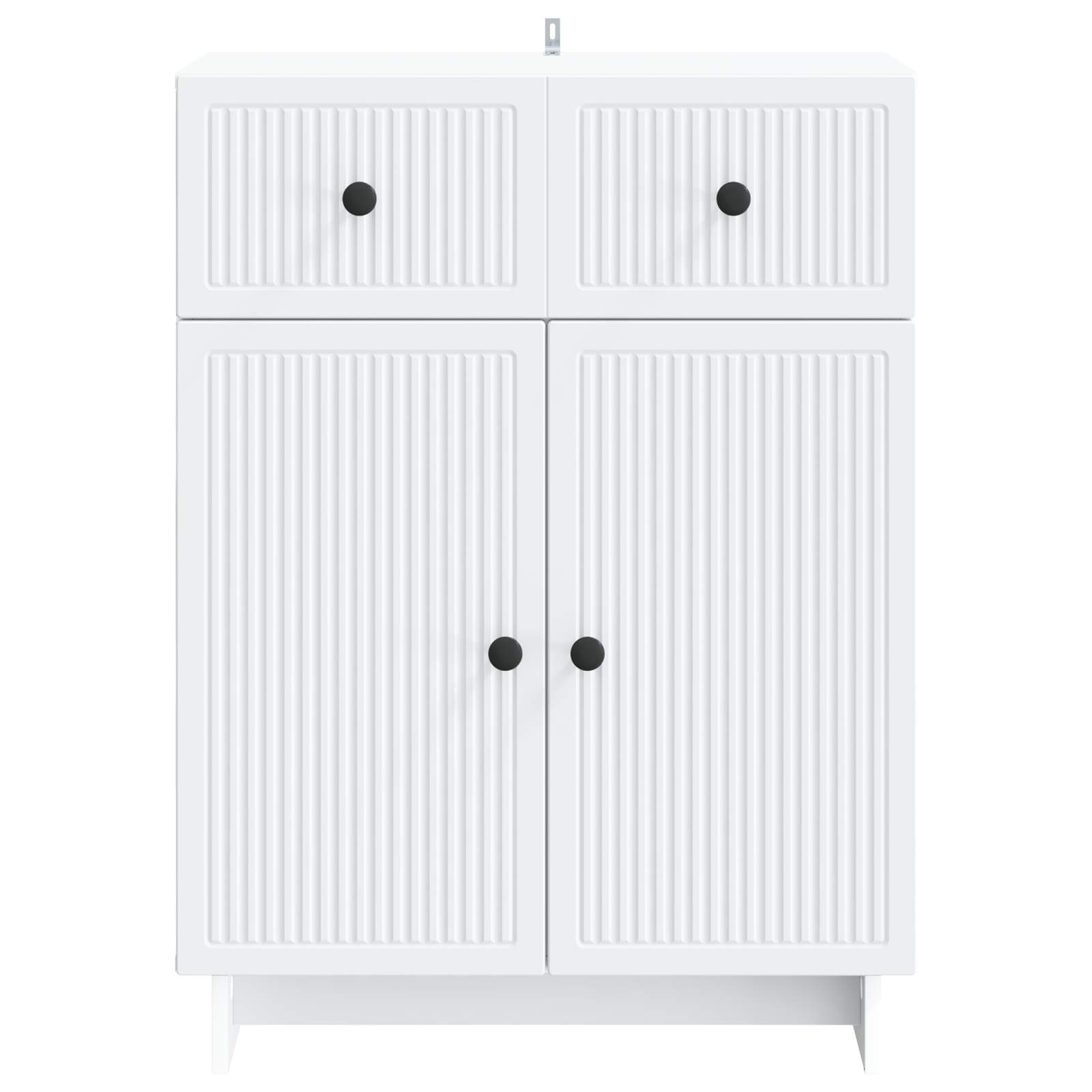 Sideboard mit Schubladen Weiß 66 x 34,5 x 90 cm Holzwerkstoff