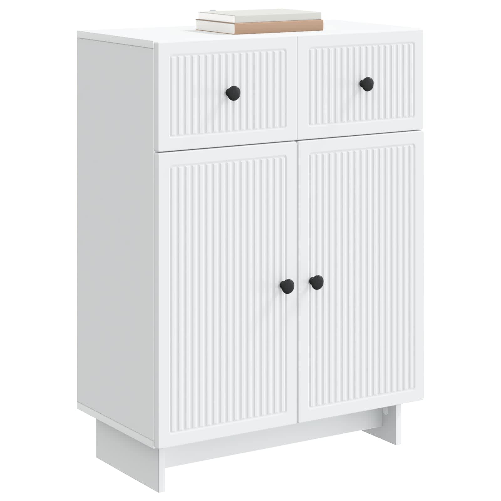 Sideboard mit Schubladen Weiß 66 x 34,5 x 90 cm Holzwerkstoff