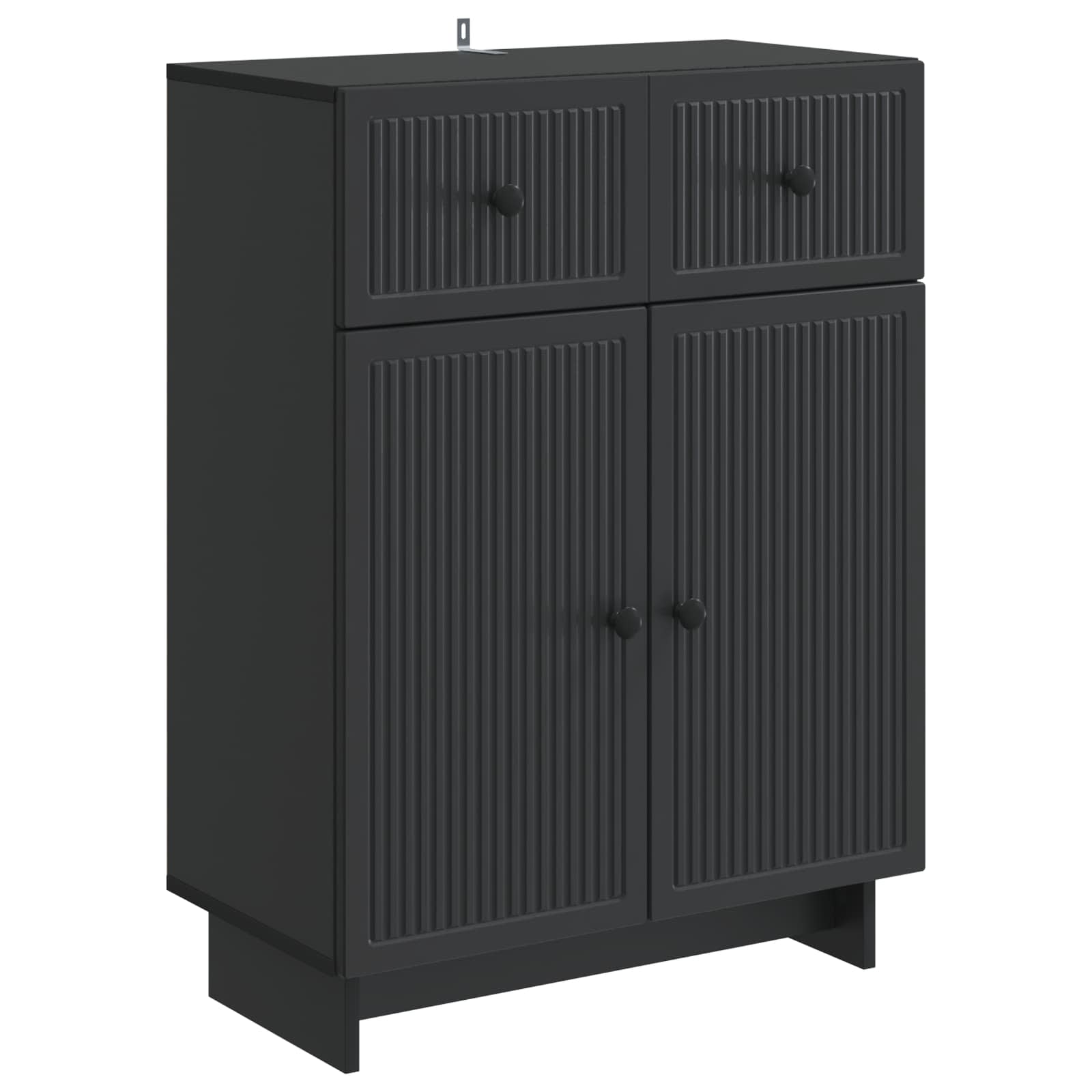 Sideboard Schwarz 66 x 34,5 x 90 cm Holzwerkstoff
