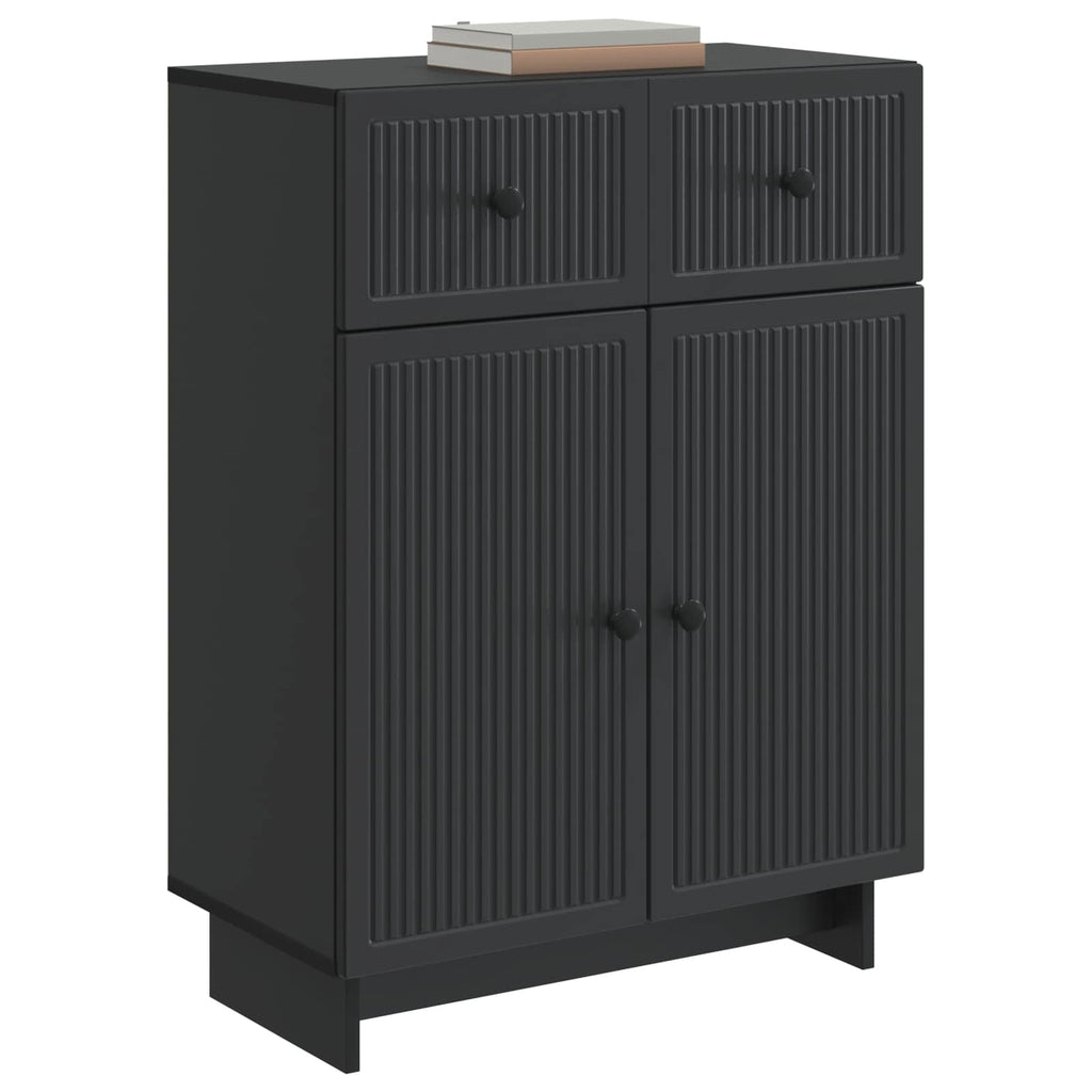 Sideboard Schwarz 66 x 34,5 x 90 cm Holzwerkstoff
