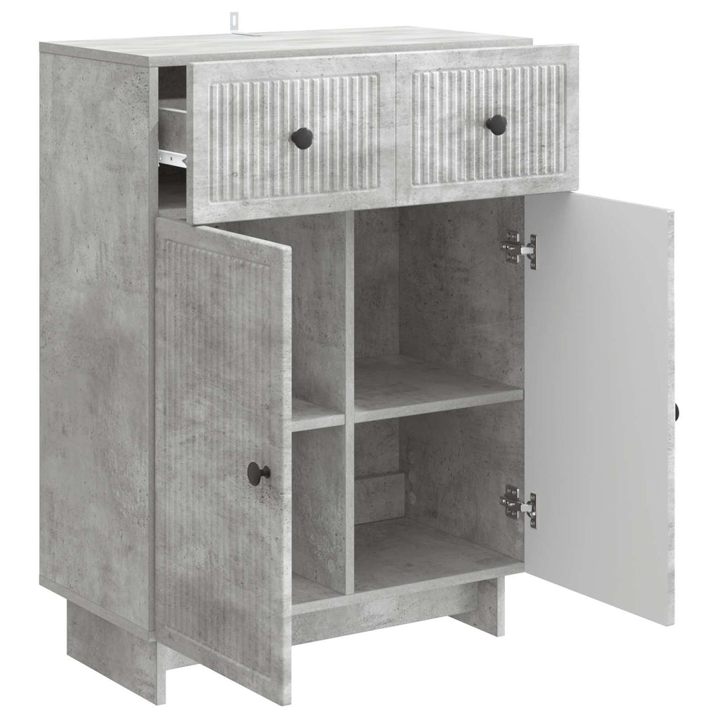 Sideboard Betongrau 66 x 34,5 x 90 cm Holzwerkstoff