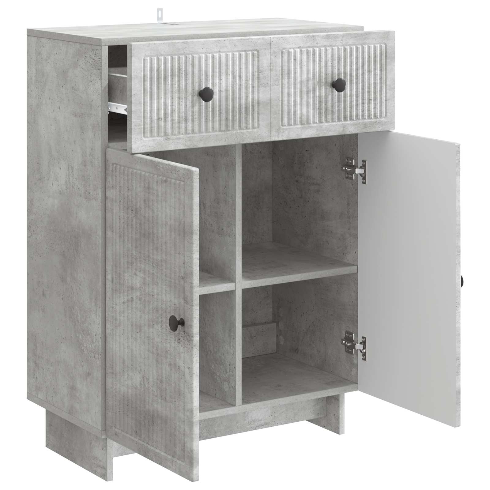 Sideboard Betongrau 66 x 34,5 x 90 cm Holzwerkstoff