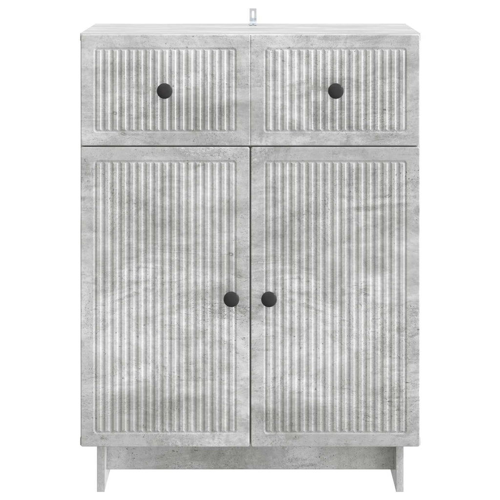 Sideboard Betongrau 66 x 34,5 x 90 cm Holzwerkstoff