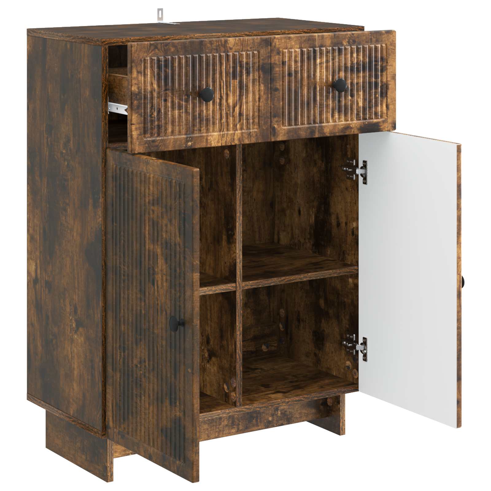 Sideboard Geräucherte Eiche 66 x 34,5 x 90 cm Holzwerkstoff