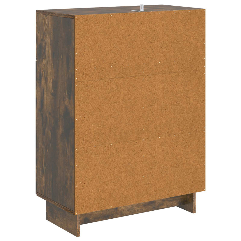 Sideboard Geräucherte Eiche 66 x 34,5 x 90 cm Holzwerkstoff