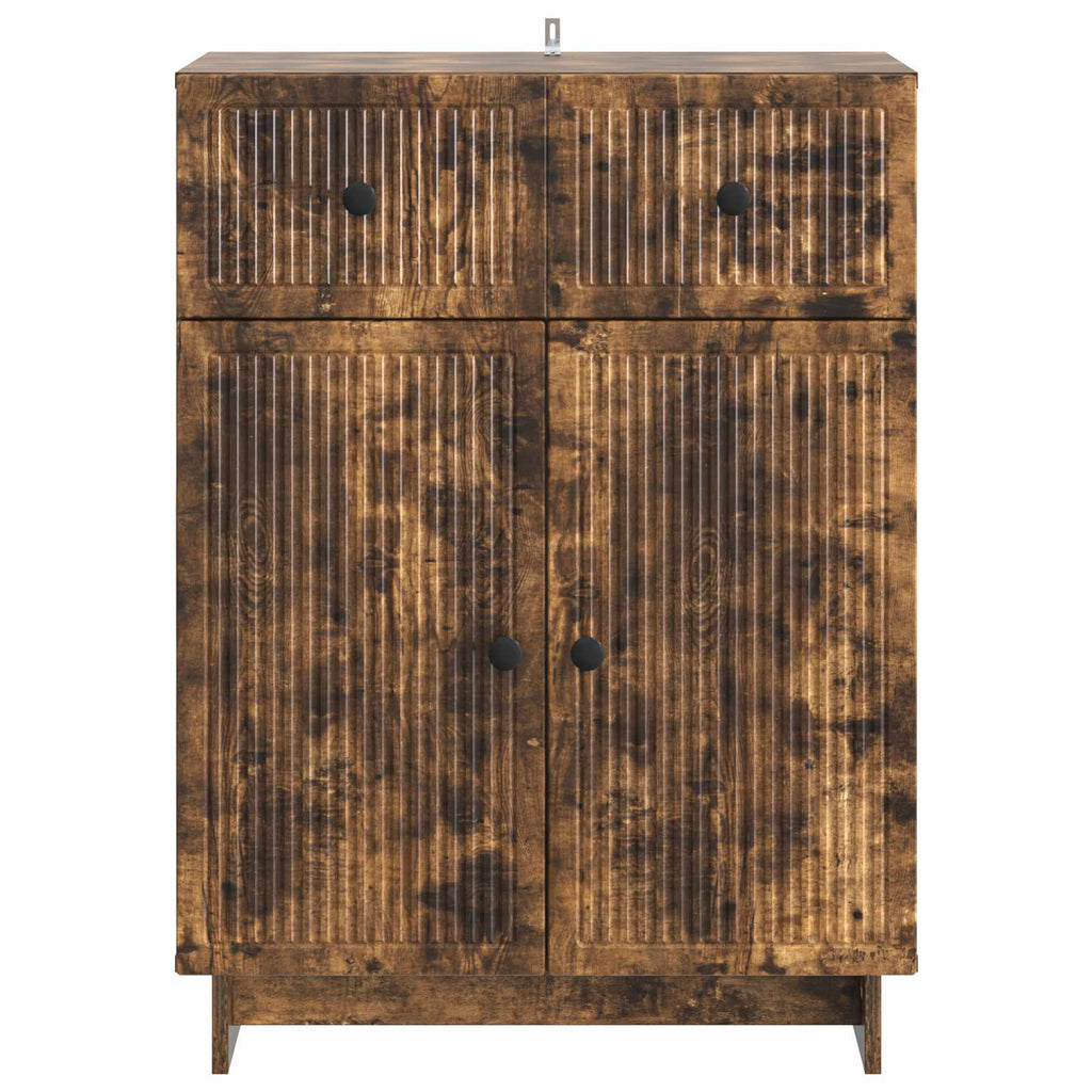 Sideboard Geräucherte Eiche 66 x 34,5 x 90 cm Holzwerkstoff