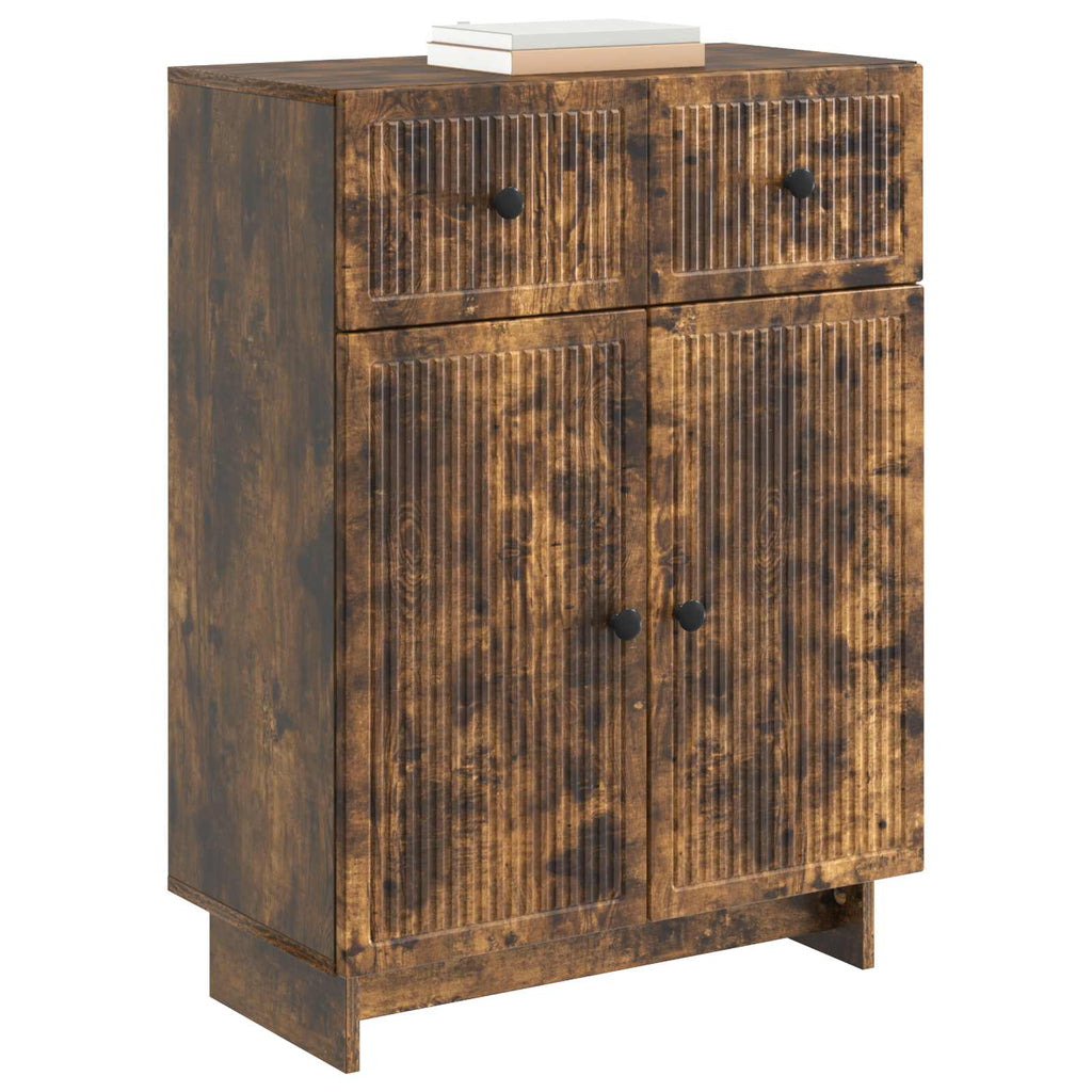 Sideboard Geräucherte Eiche 66 x 34,5 x 90 cm Holzwerkstoff