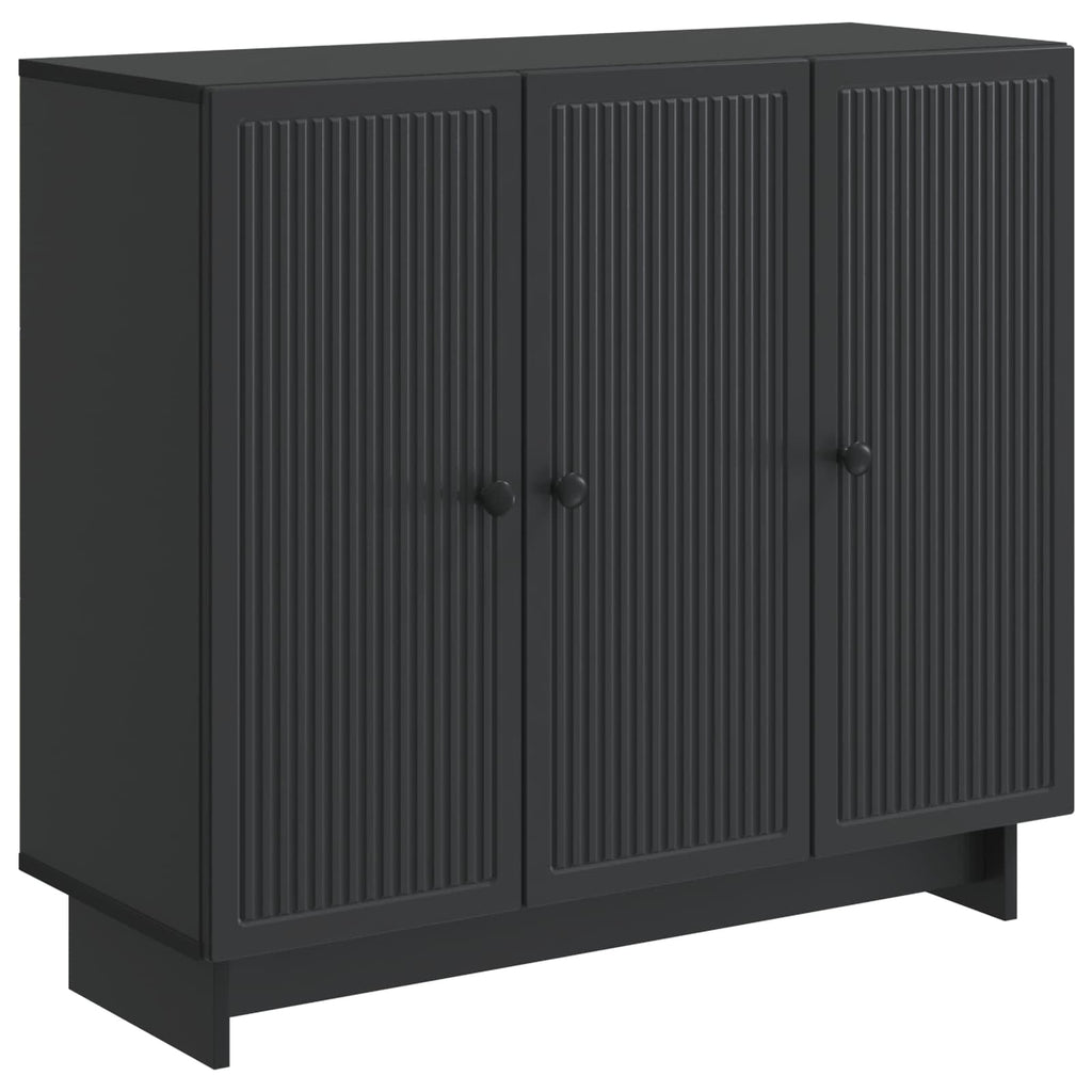 Sideboard Schwarz 89 x 34,5 x 80 cm Holzwerkstoff