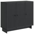 Sideboard Schwarz 89 x 34,5 x 80 cm Holzwerkstoff