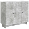 Sideboard Betongrau 89 x 34,5 x 80 cm Holzwerkstoff