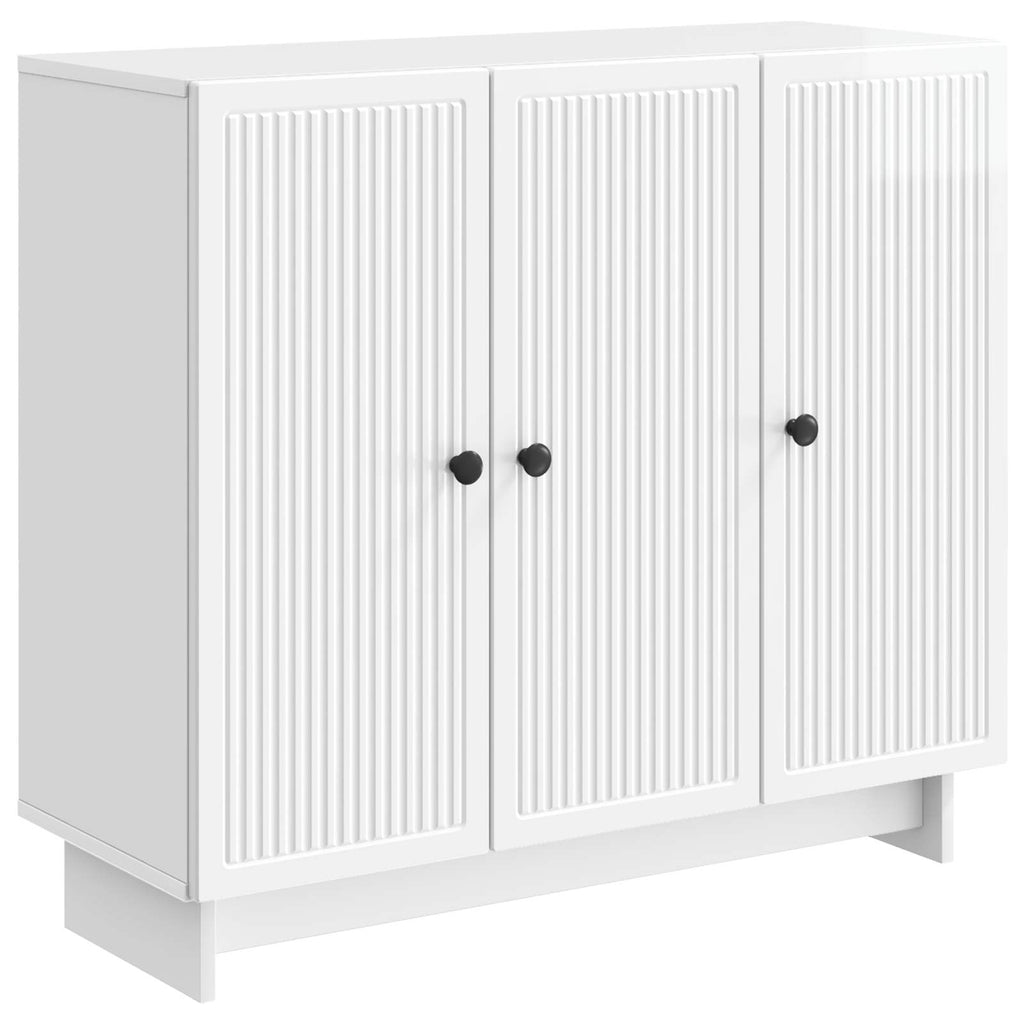 Sideboard Hochglanz Weiß 89 x 34,5 x 80 cm Holzwerkstoff
