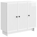 Sideboard Hochglanz Weiß 89 x 34,5 x 80 cm Holzwerkstoff