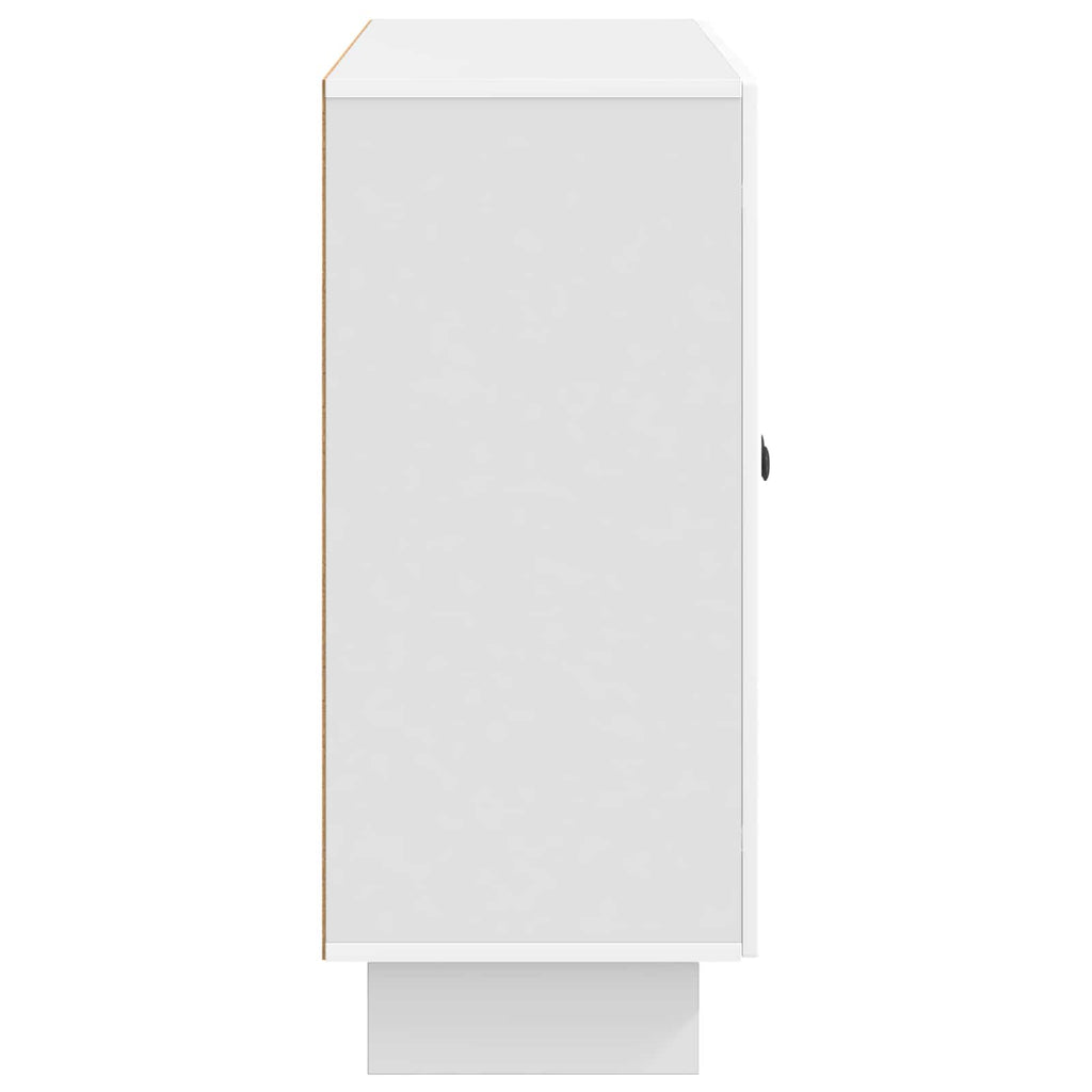 Sideboard Hochglanz Weiß 89 x 34,5 x 80 cm Holzwerkstoff