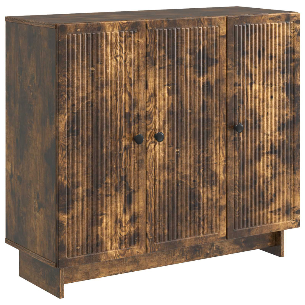 Sideboard Geräucherte Eiche 89 x 34,5 x 80 cm Holzwerkstoff