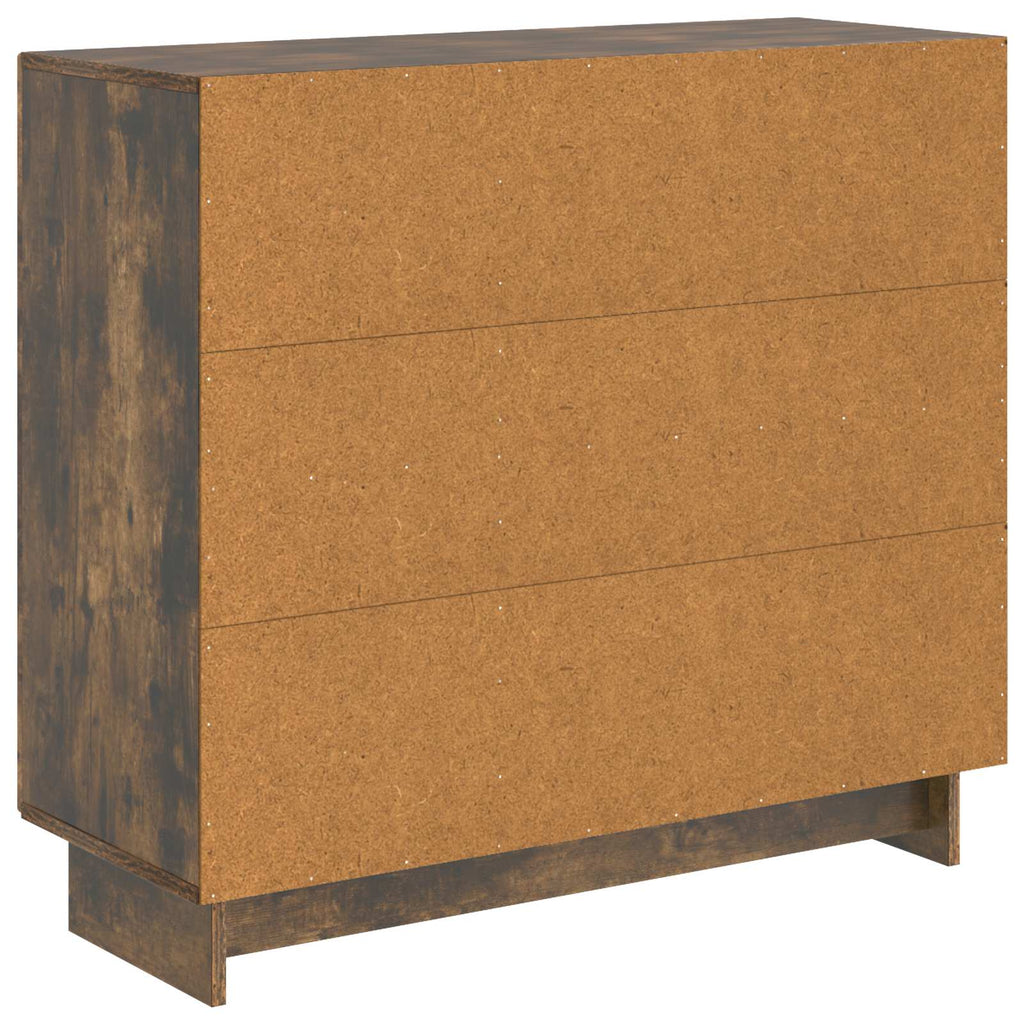 Sideboard Geräucherte Eiche 89 x 34,5 x 80 cm Holzwerkstoff