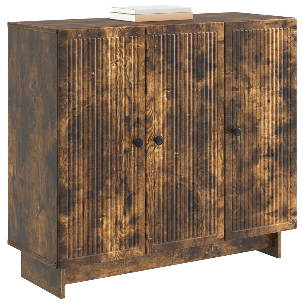Sideboard Geräucherte Eiche 89 x 34,5 x 80 cm Holzwerkstoff
