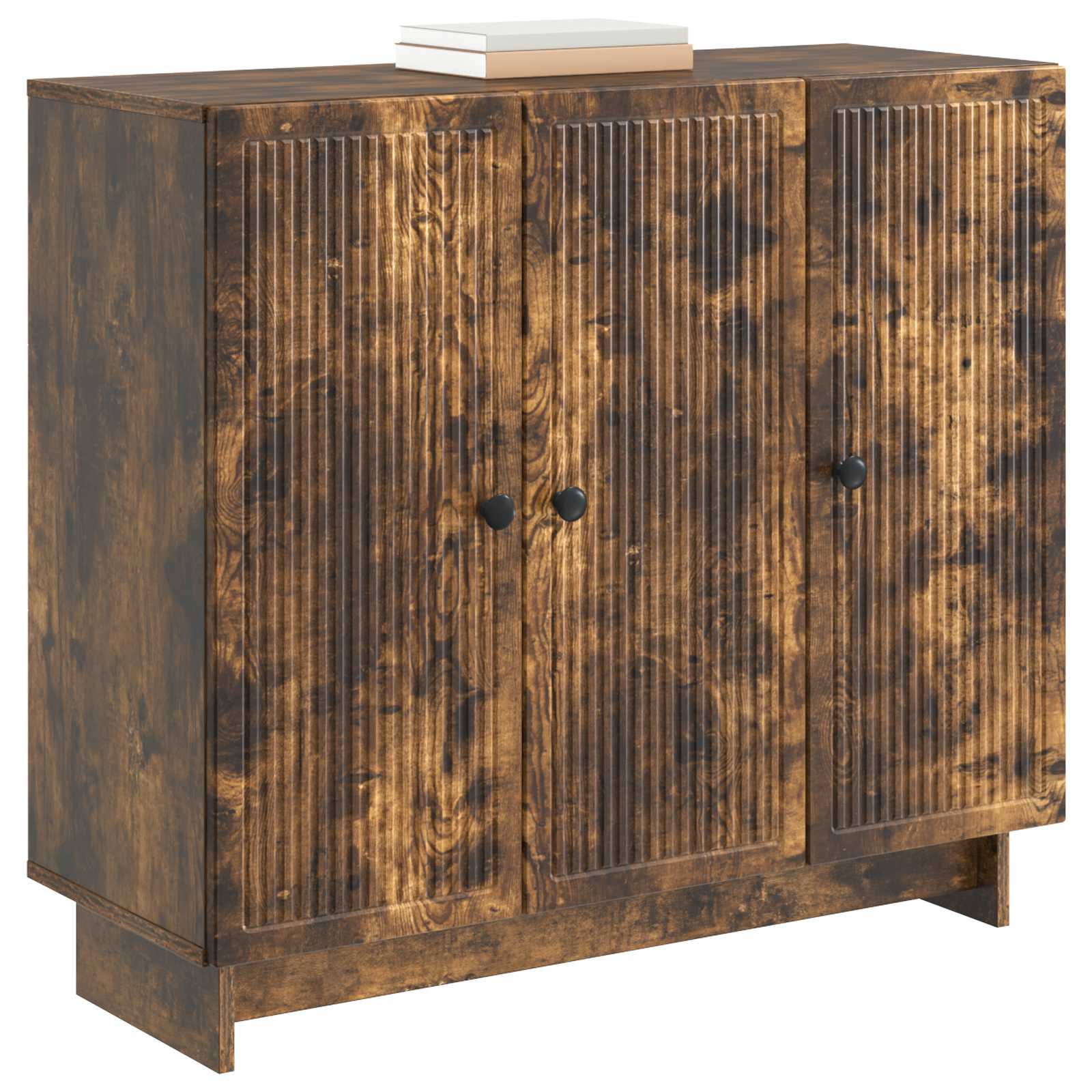 Sideboard Geräucherte Eiche 89 x 34,5 x 80 cm Holzwerkstoff
