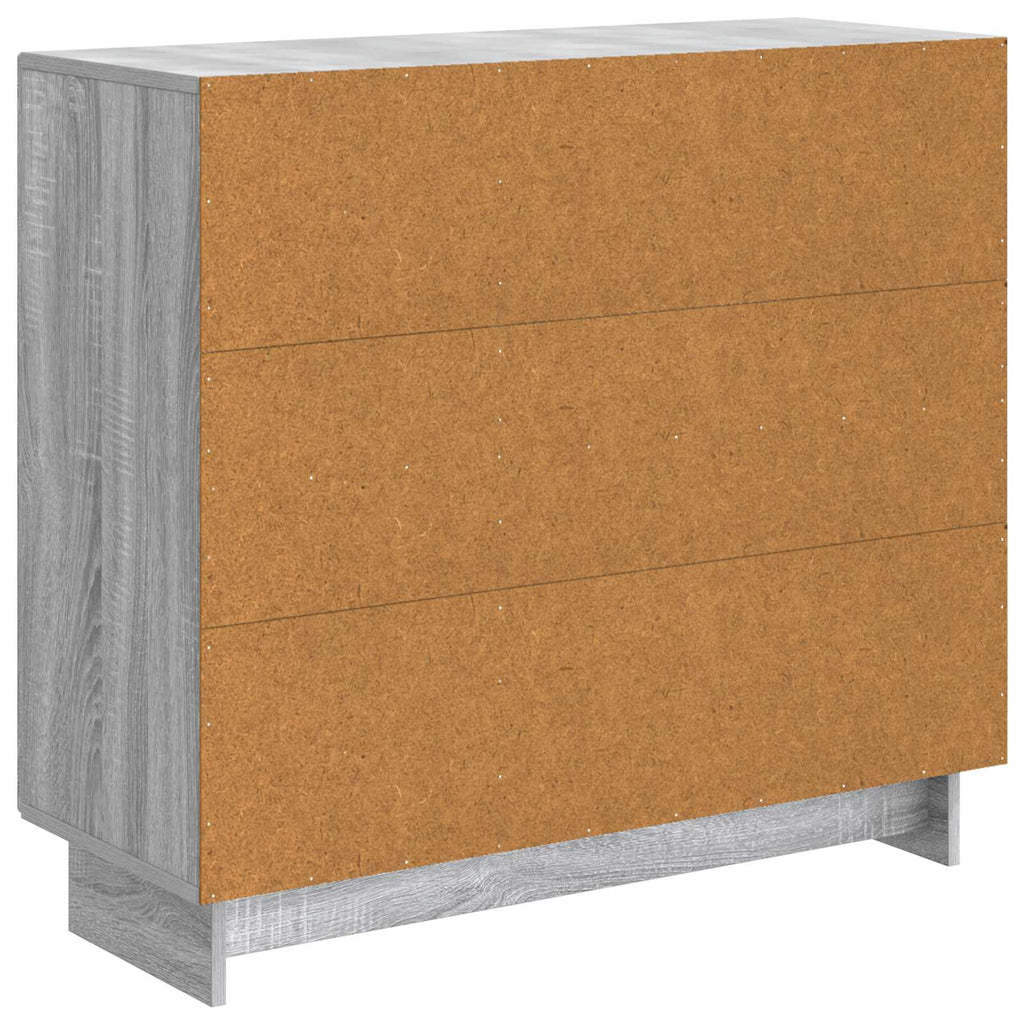 Sideboard Graues Sonoma 89 x 34,5 x 80 cm Holzwerkstoff