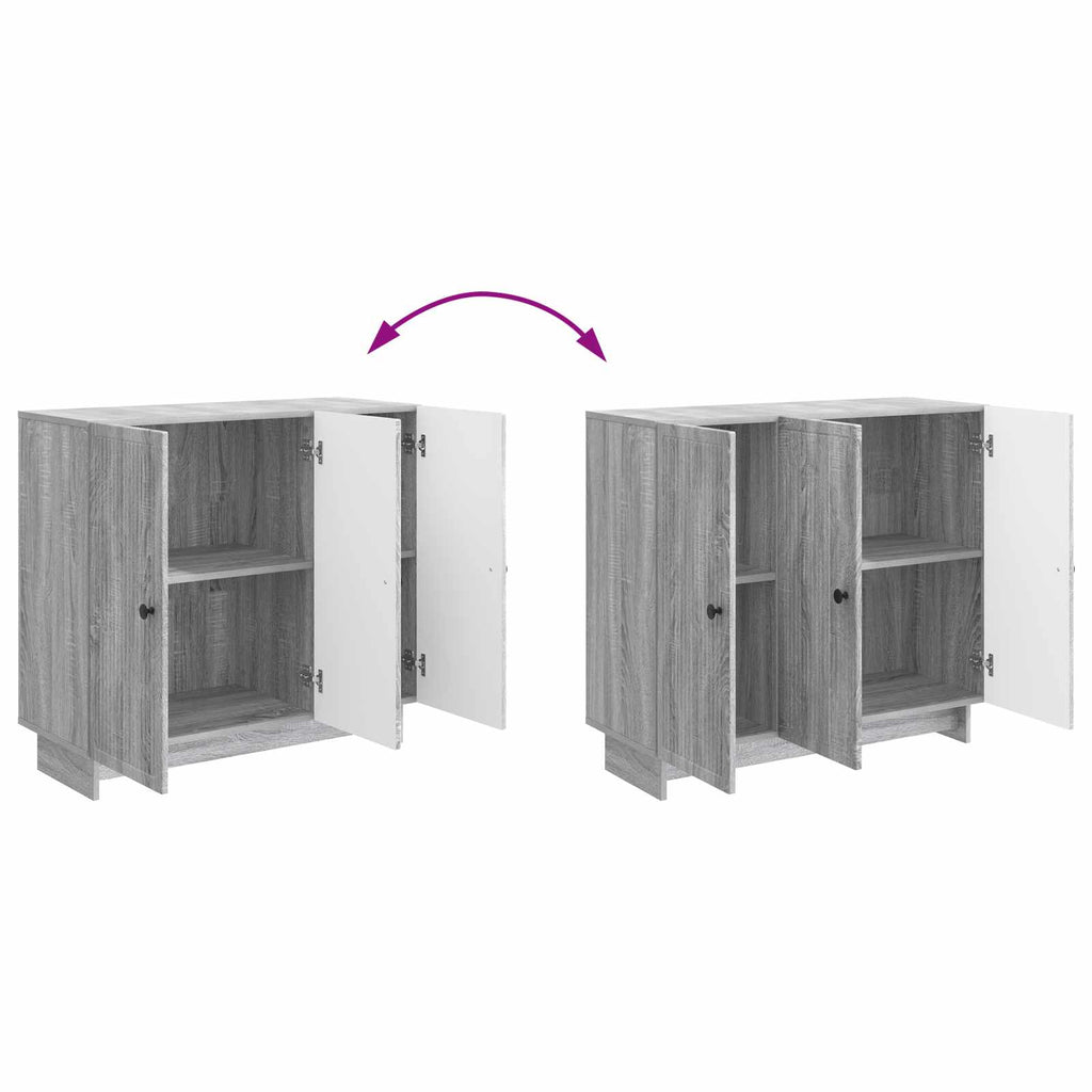 Sideboard Graues Sonoma 89 x 34,5 x 80 cm Holzwerkstoff