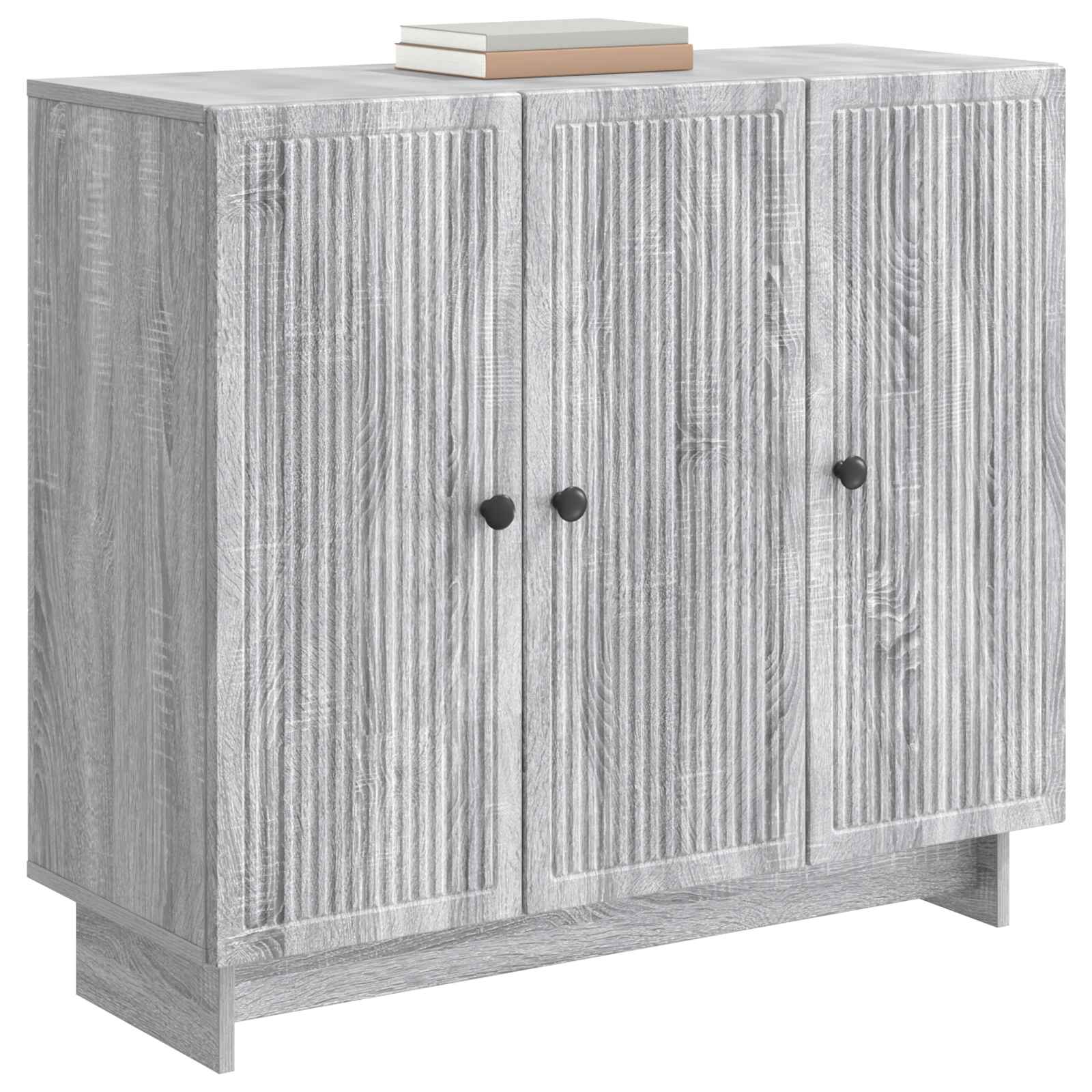 Sideboard Graues Sonoma 89 x 34,5 x 80 cm Holzwerkstoff