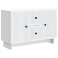 Sideboard mit Schubladen Weiß 89 x 34,5 x 60 cm Holzwerkstoff