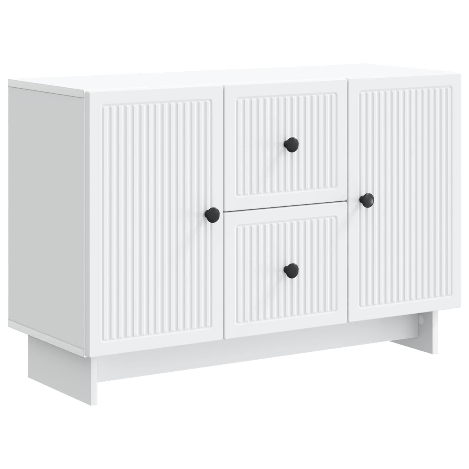 Sideboard mit Schubladen Weiß 89 x 34,5 x 60 cm Holzwerkstoff