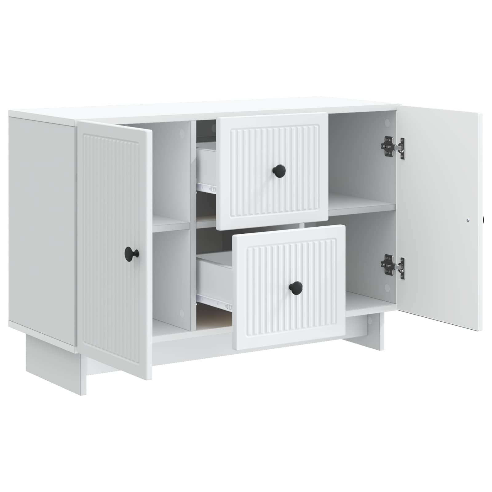 Sideboard mit Schubladen Weiß 89 x 34,5 x 60 cm Holzwerkstoff