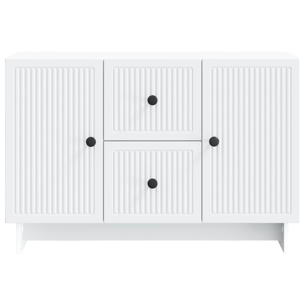 Sideboard mit Schubladen Weiß 89 x 34,5 x 60 cm Holzwerkstoff
