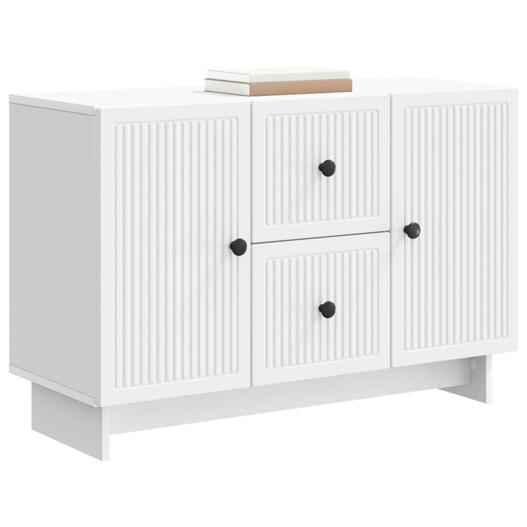 Sideboard mit Schubladen Weiß 89 x 34,5 x 60 cm Holzwerkstoff